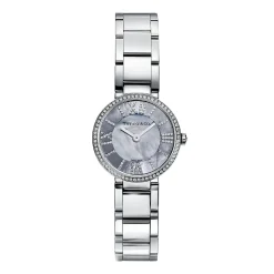Tiffany & Co. Atlas® 24 mm watch in stainless steel with diamonds and gray mother-of-pearl. | ^Women Fine Watches|Women’s Watches