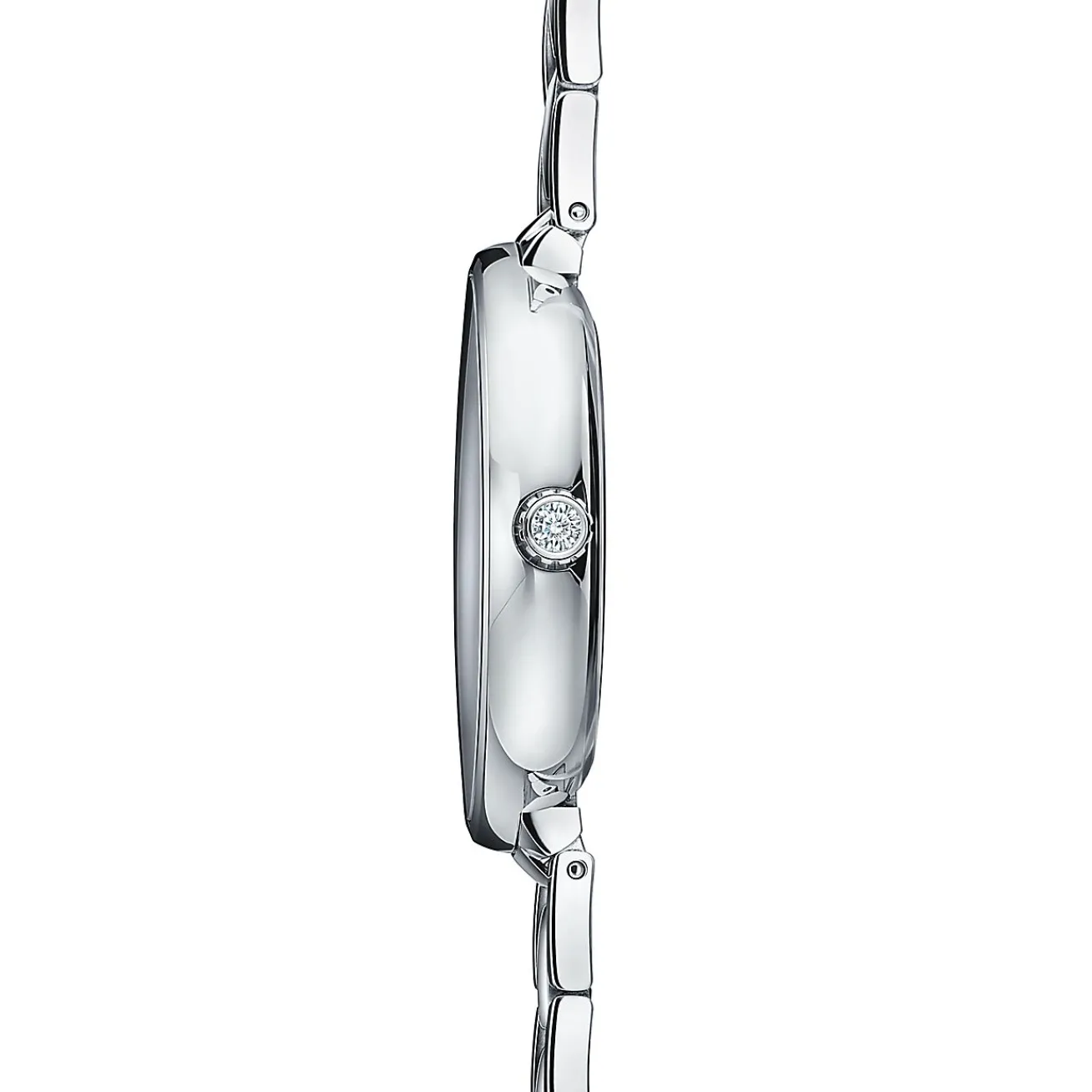 Tiffany & Co. Atlas® 34 mm Watch in Stainless Steel with Diamonds and Gray Mother-of-pearl | ^Women Fine Watches|Women’s Watches