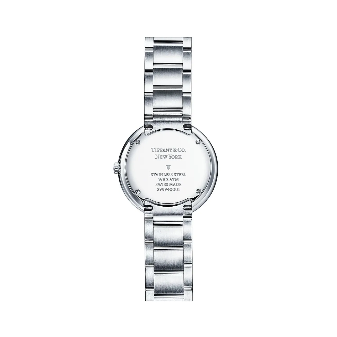 Tiffany & Co. Atlas® 34 mm Watch in Stainless Steel with Diamonds and White Mother-of-pearl | ^Women Fine Watches|Women’s Watches
