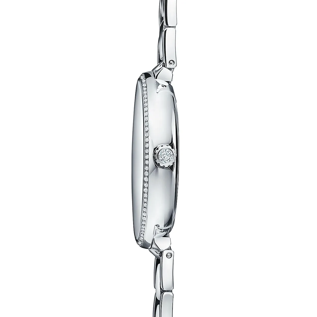 Tiffany & Co. Atlas® 34 mm Watch in Stainless Steel with Diamonds and White Mother-of-pearl | ^Women Fine Watches|Women’s Watches