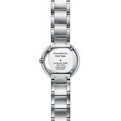 Tiffany & Co. Atlas® 24 mm watch in stainless steel with diamonds and a pavé diamond dial. | ^Women Fine Watches|Women’s Watches