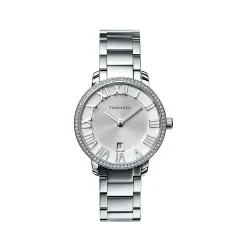 Tiffany & Co. Atlas® 2-Hand 31 mm women's watch in stainless steel with diamonds. | ^Women Fine Watches|Women’s Watches