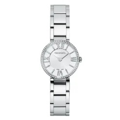 Tiffany & Co. Atlas® 2-Hand 24 mm women's watch in stainless steel with diamonds. | ^Women Business Gifts|Women’s Watches