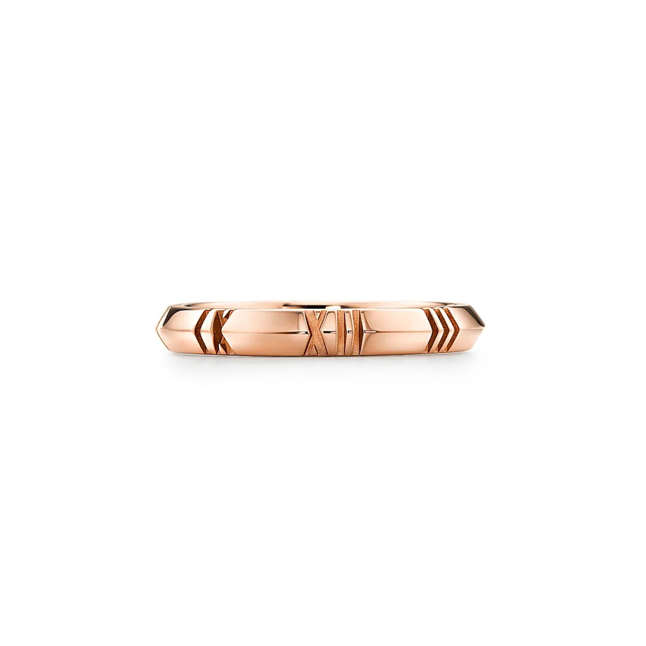 Tiffany & Co. Atlas® X Closed Narrow Ring in Rose Gold, 3 mm Wide | ^ Rings|Men's Jewelry