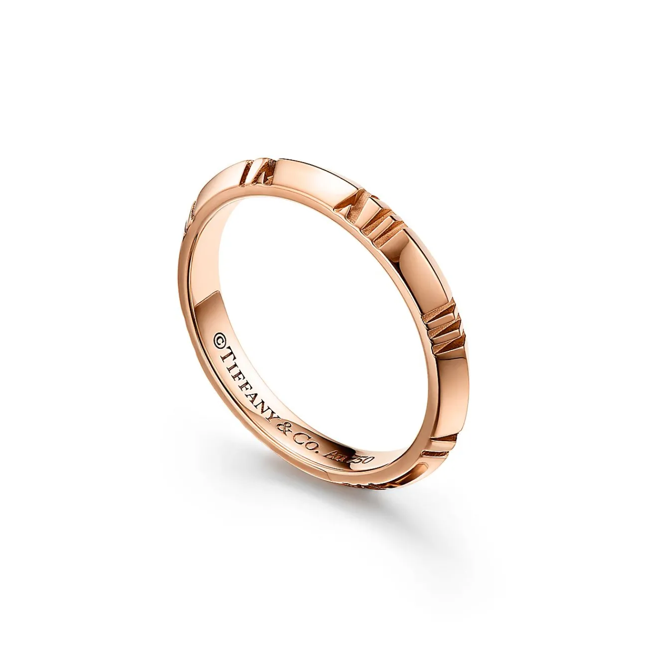 Tiffany & Co. Atlas® X Closed Narrow Ring in Rose Gold, 3 mm Wide | ^ Rings|Men's Jewelry