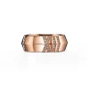 Tiffany & Co. Atlas® X Closed Wide Ring in Rose Gold with Diamonds, 7.5 mm Wide | ^ Rings|Men's Jewelry