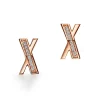Tiffany & Co. Atlas® X Earrings in Rose Gold with Diamonds | ^ Earrings|Rose Gold Jewelry