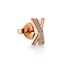 Tiffany & Co. Atlas® X Earrings in Rose Gold with Diamonds | ^ Earrings|Rose Gold Jewelry