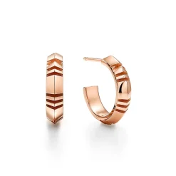 Tiffany & Co. Atlas® X Hoop Earrings in Rose Gold, Small | ^ Earrings|Hoop Earrings