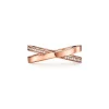 Tiffany & Co. Atlas® X Narrow Ring in Rose Gold with Diamonds | ^ Rings|Rose Gold Jewelry