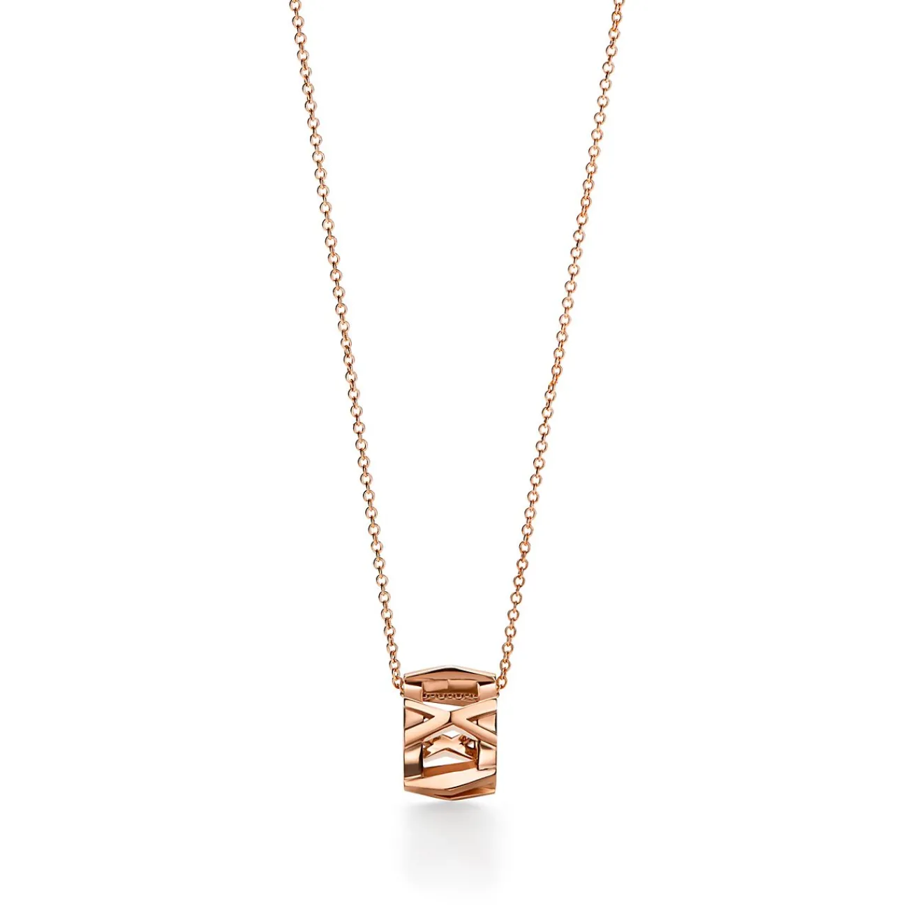Tiffany & Co. Atlas® X Open Pendant in Rose Gold, Large | ^ Necklaces & Pendants|Men's Jewelry