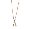 Tiffany & Co. Atlas® X Pendant in Rose Gold with Diamonds, Large | ^ Necklaces & Pendants|Men's Jewelry
