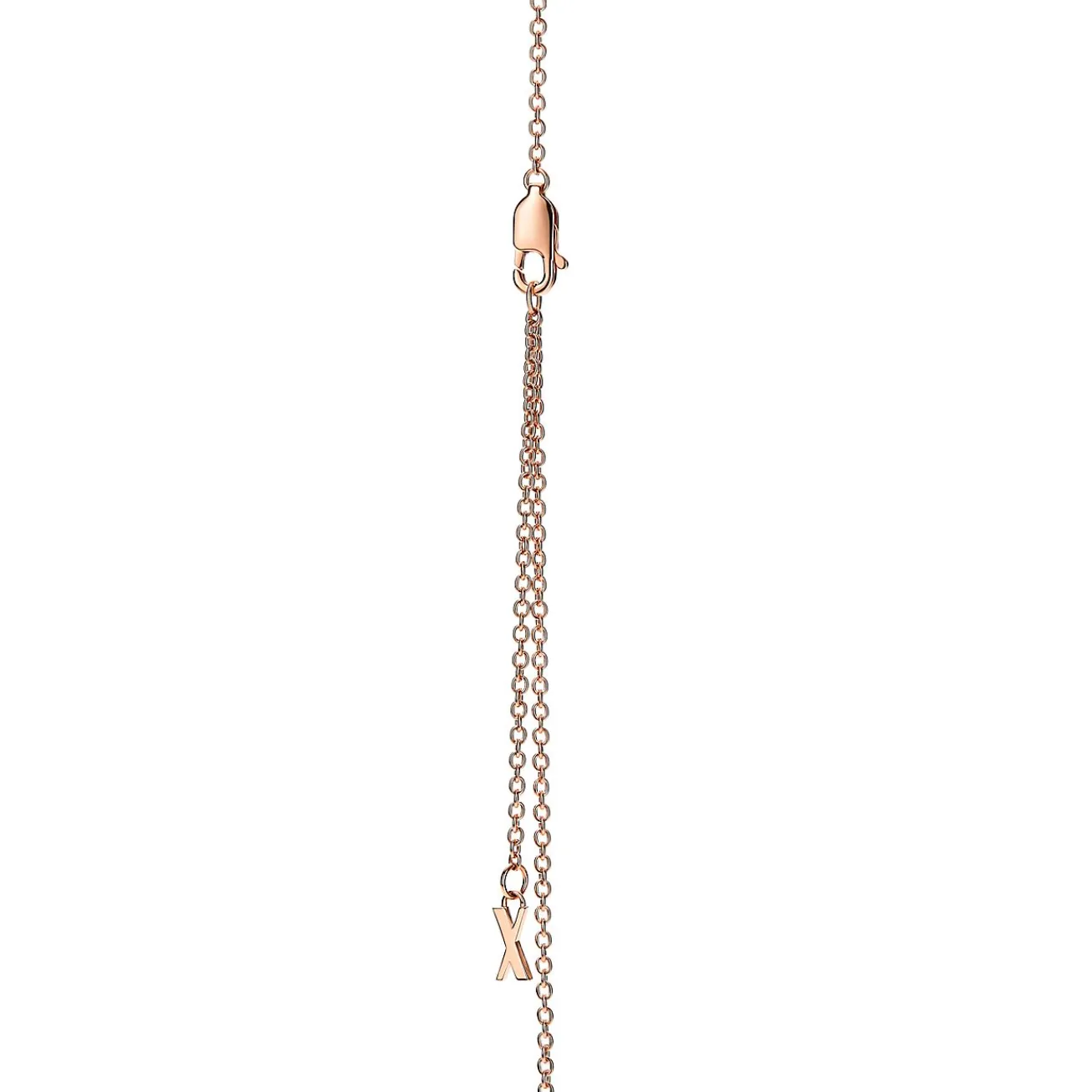 Tiffany & Co. Atlas® X Pendant in Rose Gold with Diamonds, Large | ^ Necklaces & Pendants|Men's Jewelry