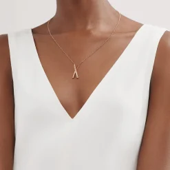 Tiffany & Co. Atlas® X Pendant in Rose Gold with Diamonds, Large | ^ Necklaces & Pendants|Men's Jewelry