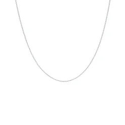 Tiffany & Co. Beaded chain in 18k white gold, 16" long. | ^ Necklaces & Pendants