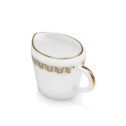 Tiffany & Co. Black Tiffany T True Creamer with a Hand-painted Gold Rim | ^ Tableware|Coffee & Tea