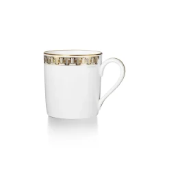 Tiffany & Co. Black Tiffany T True Mug with a Hand-painted Gold Rim | ^ Tableware|Coffee & Tea