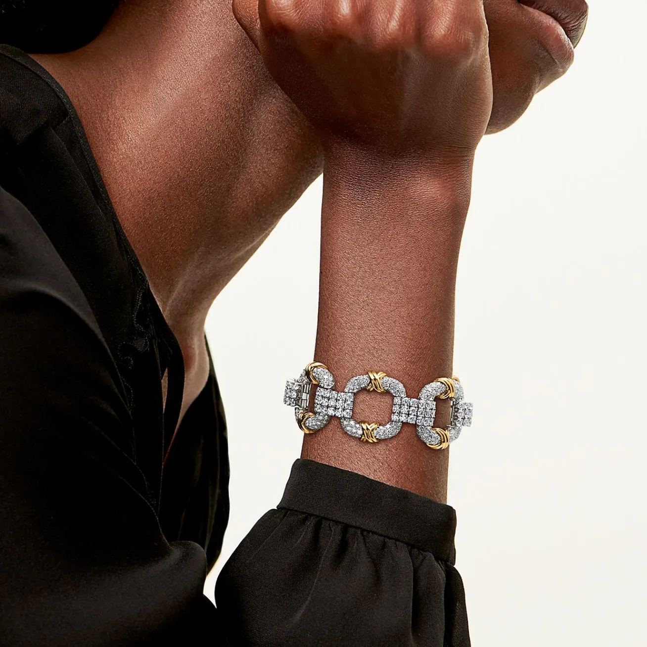 Tiffany & Co. Bracelet in Platinum and Yellow Gold with Diamonds | ^ Bracelets|Gold Jewelry