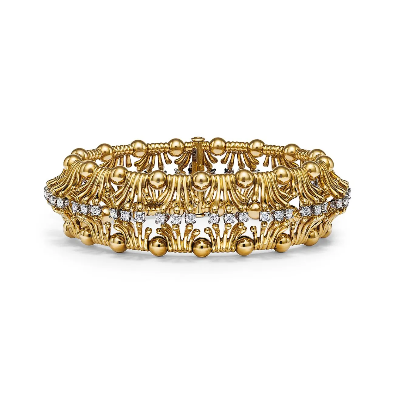 Tiffany & Co. Bracelet in Yellow Gold and Platinum with Diamonds | ^ Bracelets|Gold Jewelry