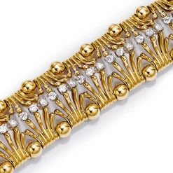 Tiffany & Co. Bracelet in Yellow Gold and Platinum with Diamonds | ^ Bracelets|Gold Jewelry