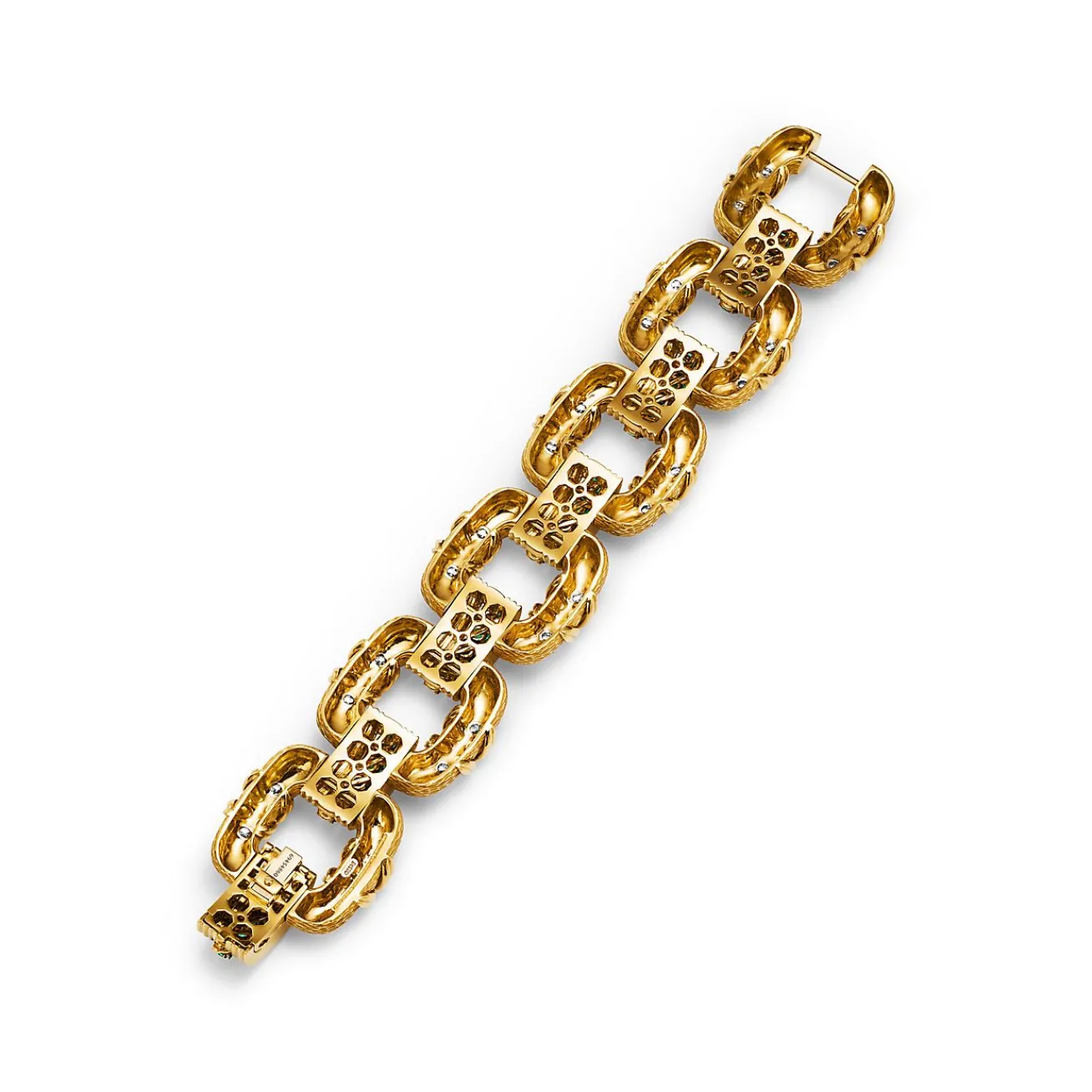 Tiffany & Co. Bracelet in Yellow Gold and Platinum with Emeralds and Diamonds | ^ Bracelets|Gold Jewelry