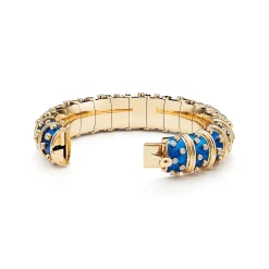 Tiffany & Co. Bracelet in Yellow Gold with Light Blue Enamel and Diamonds | ^ Bracelets|Gold Jewelry