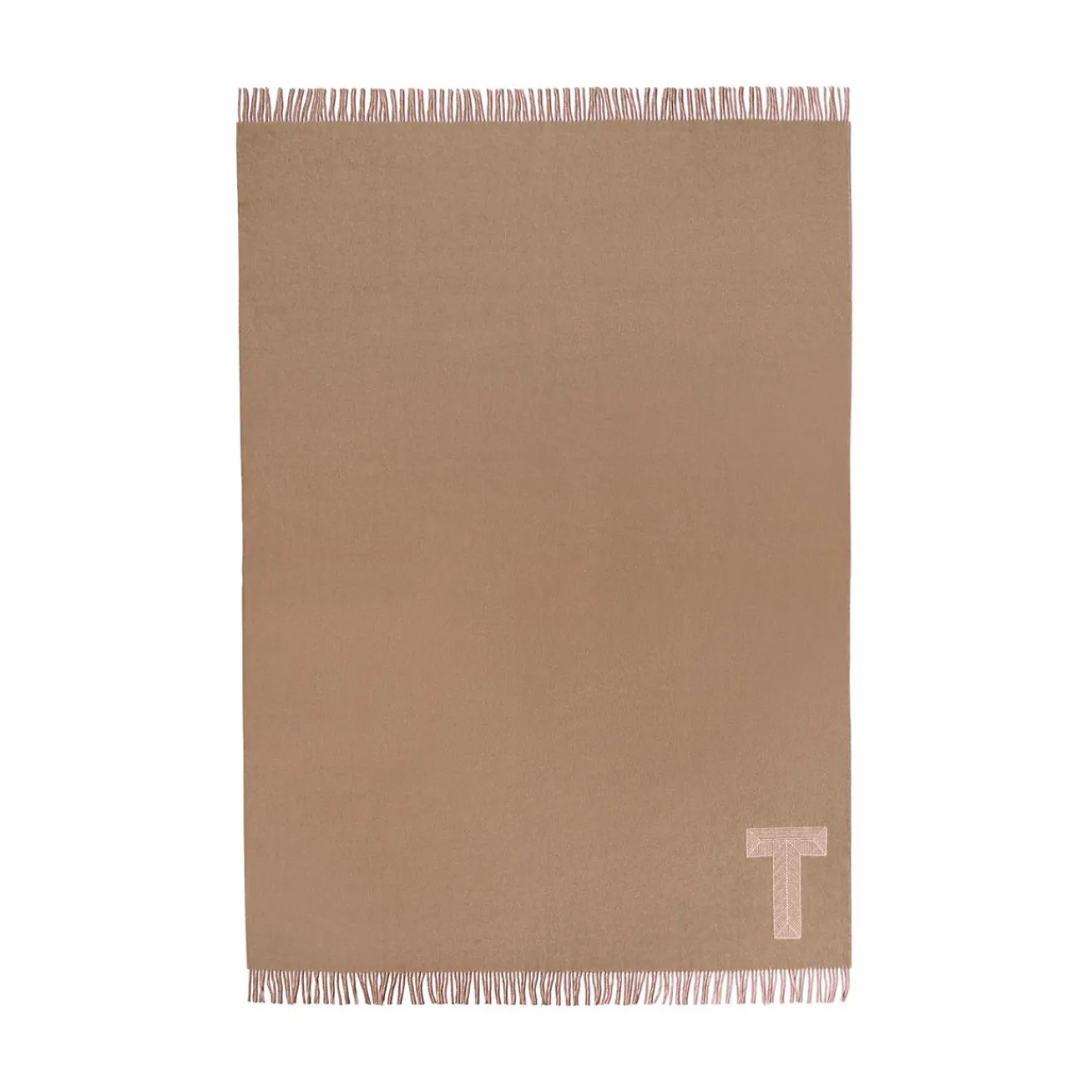 Tiffany & Co. Color Block Blanket in Beige and Morganite Pink Cashmere and Wool | ^ The Couple|Wedding Gifts