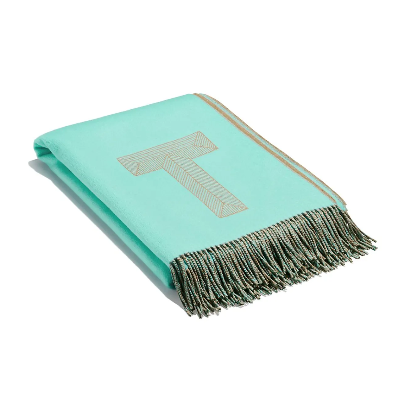 Tiffany & Co. Color Block Blanket in Tiffany Blue® and Camel Brown Cashmere and Wool | ^ Him|Gifts for Him