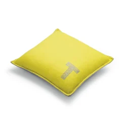 Tiffany & Co. Color Block Cushion in Citrine Yellow and Gray Cashmere and Wool | ^ The Home|Housewarming Gifts