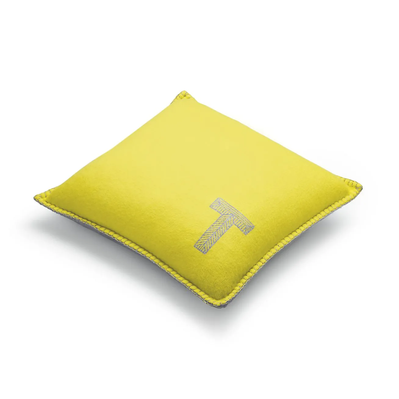 Tiffany & Co. Color Block Cushion in Citrine Yellow and Gray Cashmere and Wool | ^ The Home|Housewarming Gifts