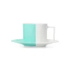 Tiffany & Co. Color Block teacup and saucer in bone china. | ^ The Home|Housewarming Gifts