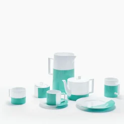 Tiffany & Co. Color Block teacup and saucer in bone china. | ^ The Home|Housewarming Gifts