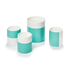Tiffany & Co. Color Block travel candles in bone china Color Block vessels, set of three. | ^ Decor|Candles