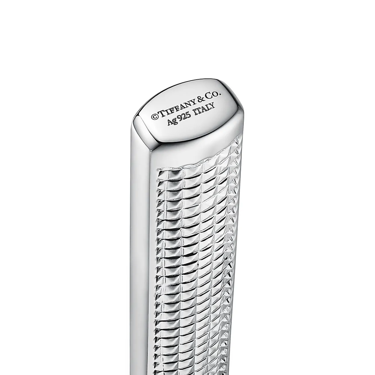 Tiffany & Co. Diamond Point bottle opener in sterling silver and stainless steel. | ^ The Couple|Wedding Gifts
