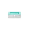 Tiffany & Co. Diamond Point square dish in Tiffany Blue® porcelain and sterling silver. | ^ Tiffany Blue® Gifts|Business Gifts