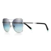 Tiffany & Co. Diamond Point Sunglasses in Silver-colored Metal with Tiffany Blue® Lenses | ^ Sunglasses