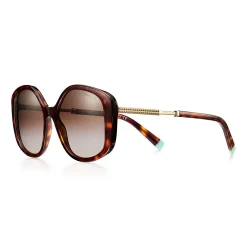 Tiffany & Co. Diamond Point Sunglasses in Tortoise Acetate with Gradient Brown Lenses | ^ Sunglasses