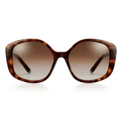 Tiffany & Co. Diamond Point Sunglasses in Tortoise Acetate with Gradient Brown Lenses | ^ Sunglasses