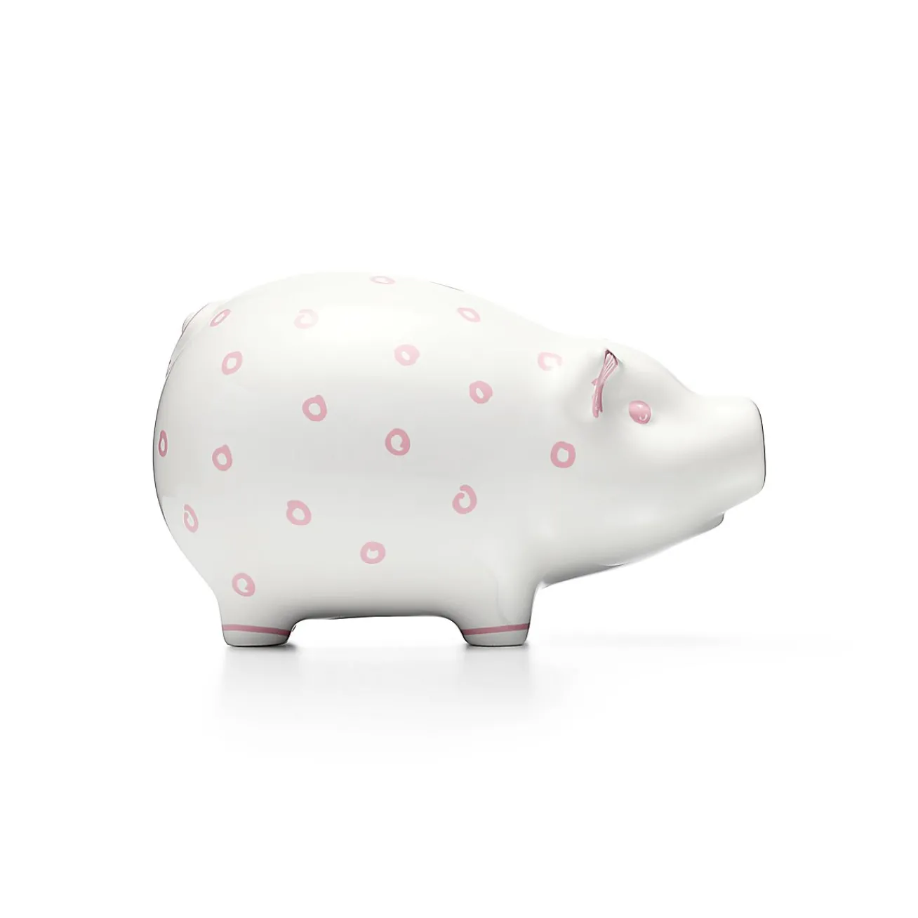 Tiffany & Co. Dot piggy bank in earthenware with pink accents. | ^ Baby|Baby