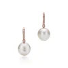 Tiffany & Co. Earrings in 18k rose gold with South Sea cultured pearls and diamonds. | ^ Earrings|Rose Gold Jewelry