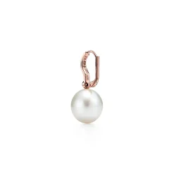 Tiffany & Co. Earrings in 18k rose gold with South Sea cultured pearls and diamonds. | ^ Earrings|Rose Gold Jewelry