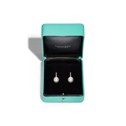 Tiffany & Co. Earrings in 18k rose gold with South Sea cultured pearls and diamonds. | ^ Earrings|Rose Gold Jewelry