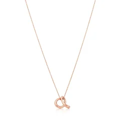 Tiffany & Co. Elsa Peretti® Alphabet Letter A Pendant in Rose Gold, Mini | ^ Necklaces & Pendants|Rose Gold Jewelry