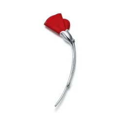 Tiffany & Co. Elsa Peretti® Amapola brooch in sterling silver with red silk, small. | ^ Brooches|Sterling Silver Jewelry