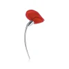 Tiffany & Co. Elsa Peretti® Amapola brooch in sterling silver with red silk. | ^ Brooches|Sterling Silver Jewelry