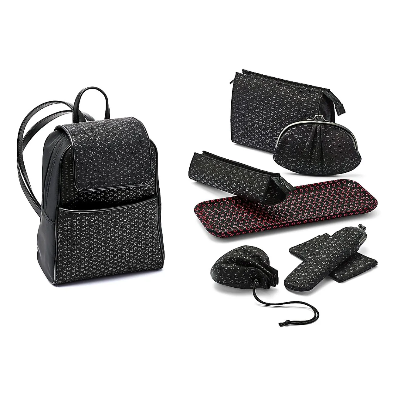 Tiffany & Co. Elsa Peretti® backpack in black leather with lacquered Open Hearts. | ^Women Elsa Peretti®|Bags