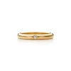 Tiffany & Co. Elsa Peretti® band ring with a diamond in 18k gold. | ^Women Rings|Stacking Rings
