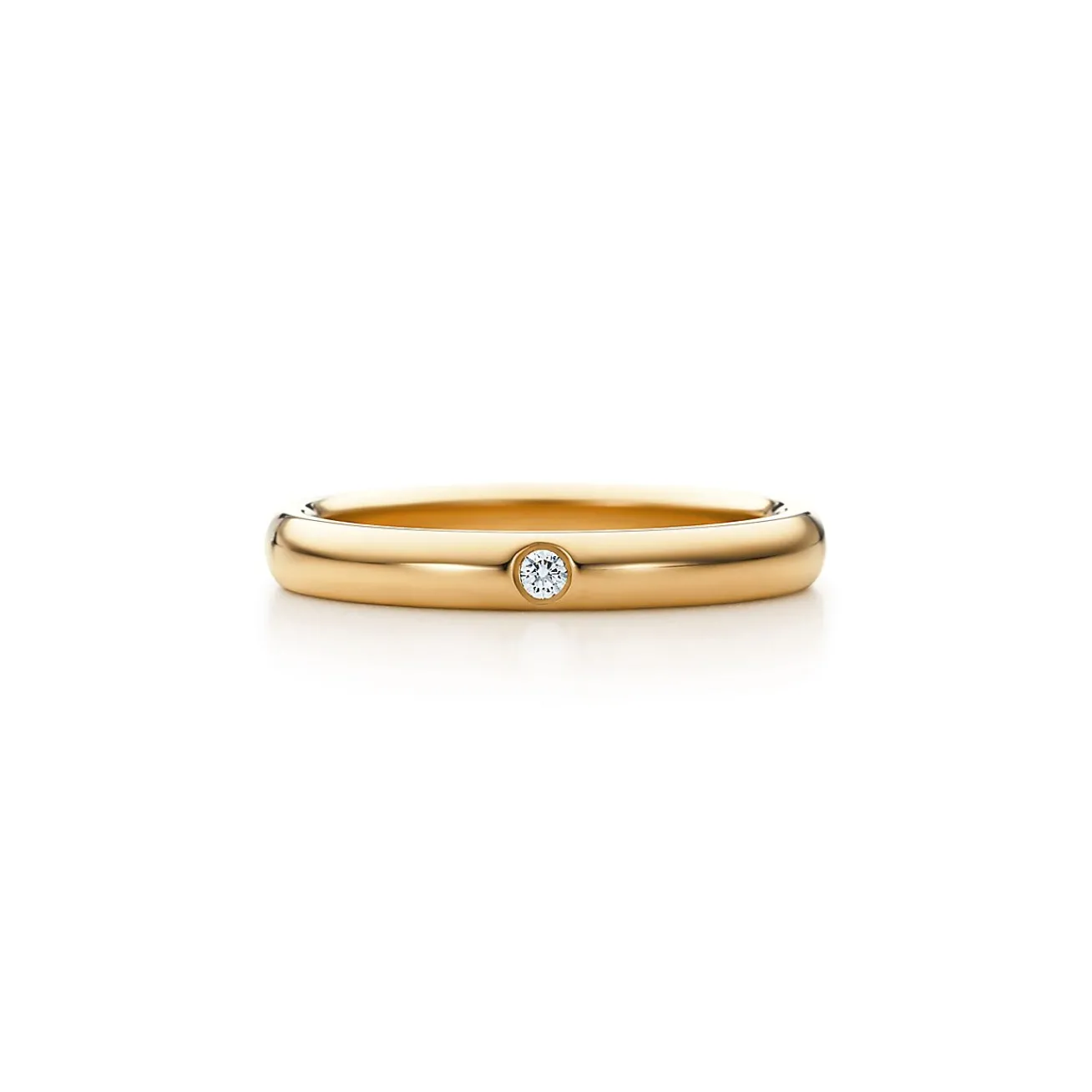 Tiffany & Co. Elsa Peretti® band ring with a diamond in 18k gold. | ^Women Rings|Stacking Rings