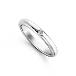 Tiffany & Co. Elsa Peretti® band ring with a diamond in platinum. | ^Women Rings|Stacking Rings