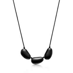 Tiffany & Co. Elsa Peretti® Bean® design Necklace in Black Lacquer over Japanese Hardwood | ^ Necklaces & Pendants|Elsa Peretti®